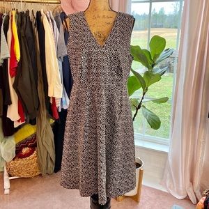 Lane Bryant Black White Polkadots Dress Sz 14